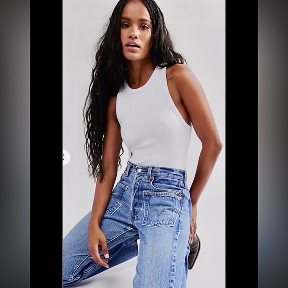Free People x Trina Fix Collab Reworked Sailor Jeans - Picture 2 of 10